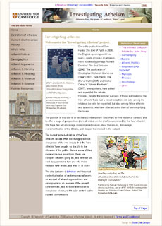 Investigating Atheism Website for University of Cambridge