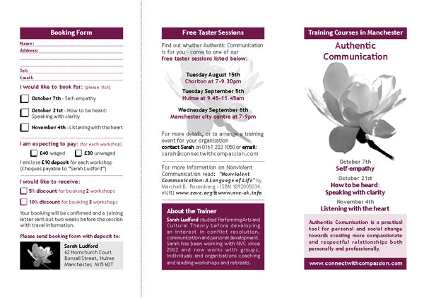 Leaflet design front