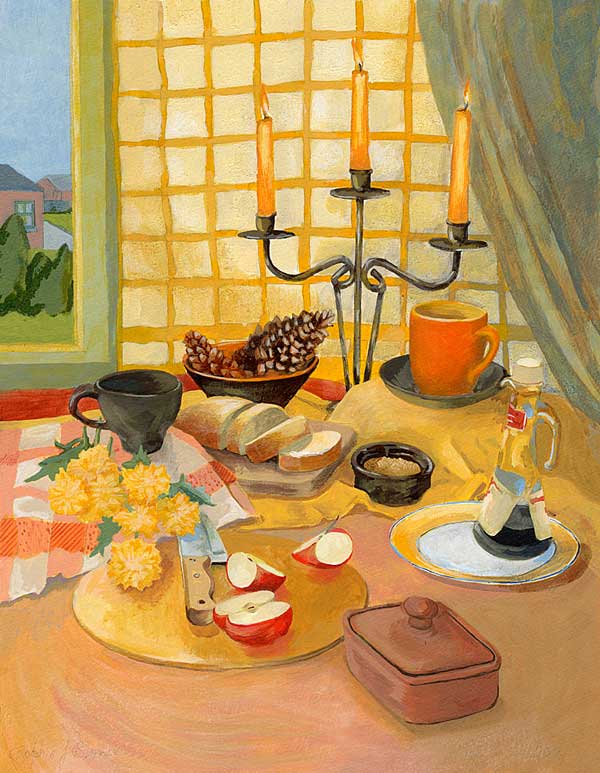 Inner wealth and warmth - still life with golds and yellows